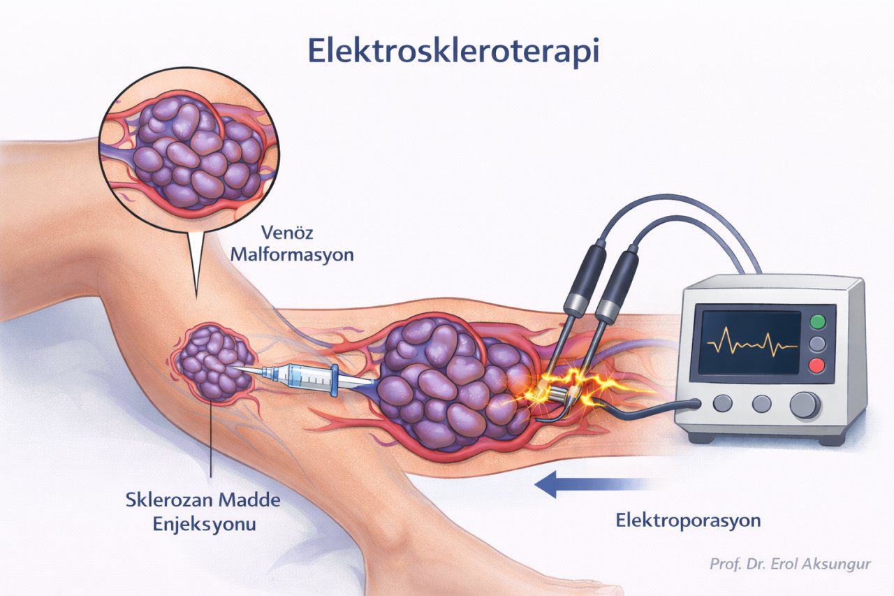 Çocuklarda Vasküler Malformasyonlar Elektroskleroterapi
